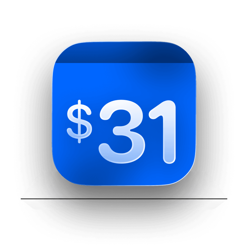 Cash Reveal app icon on a stand